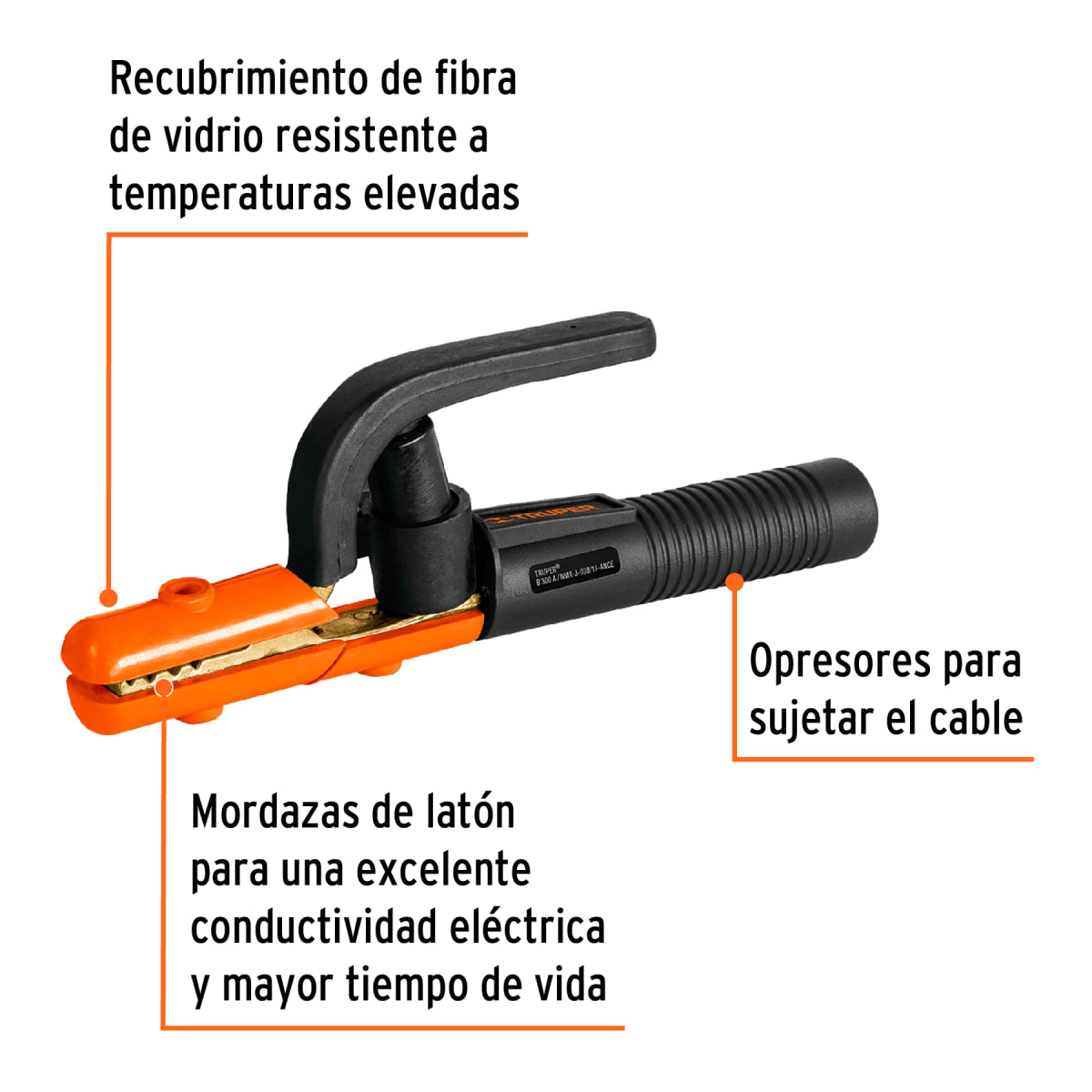 Tenaza porta electrodo de 300 a Truper2