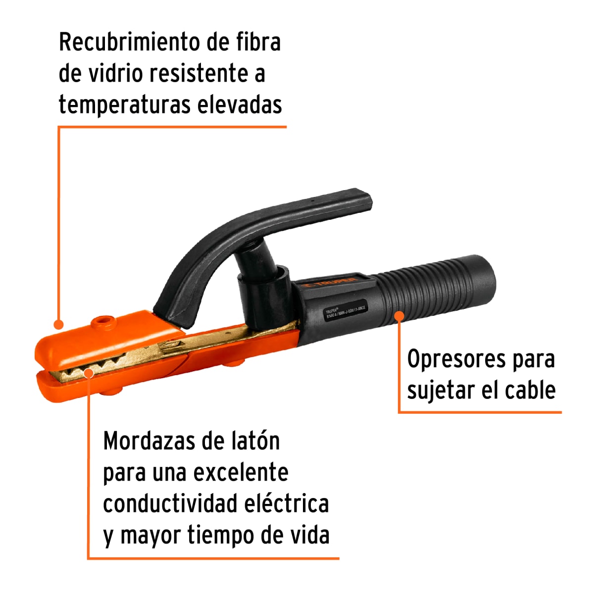 Tenaza porta electrodo de 500 A Truper2