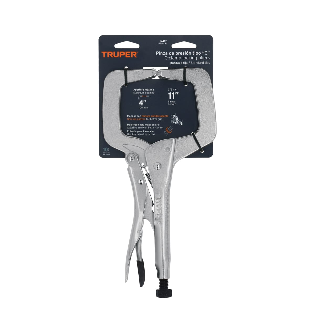 Alicate de presion tipo C mordaza fija 114