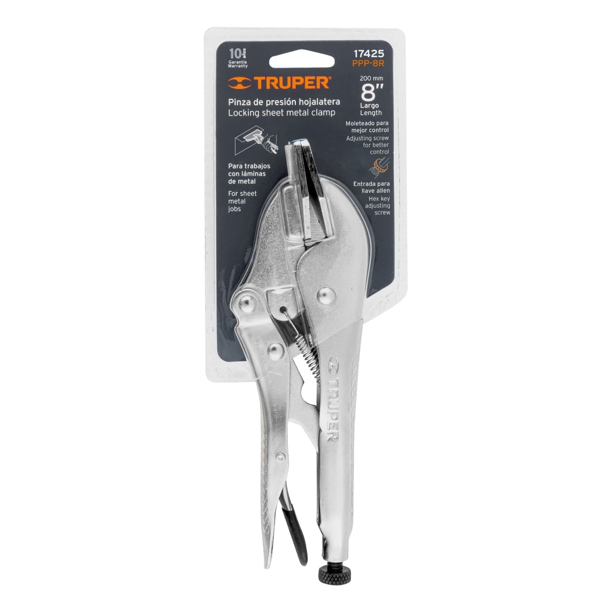 Alicate de presión 8'' hojalatera Truper2