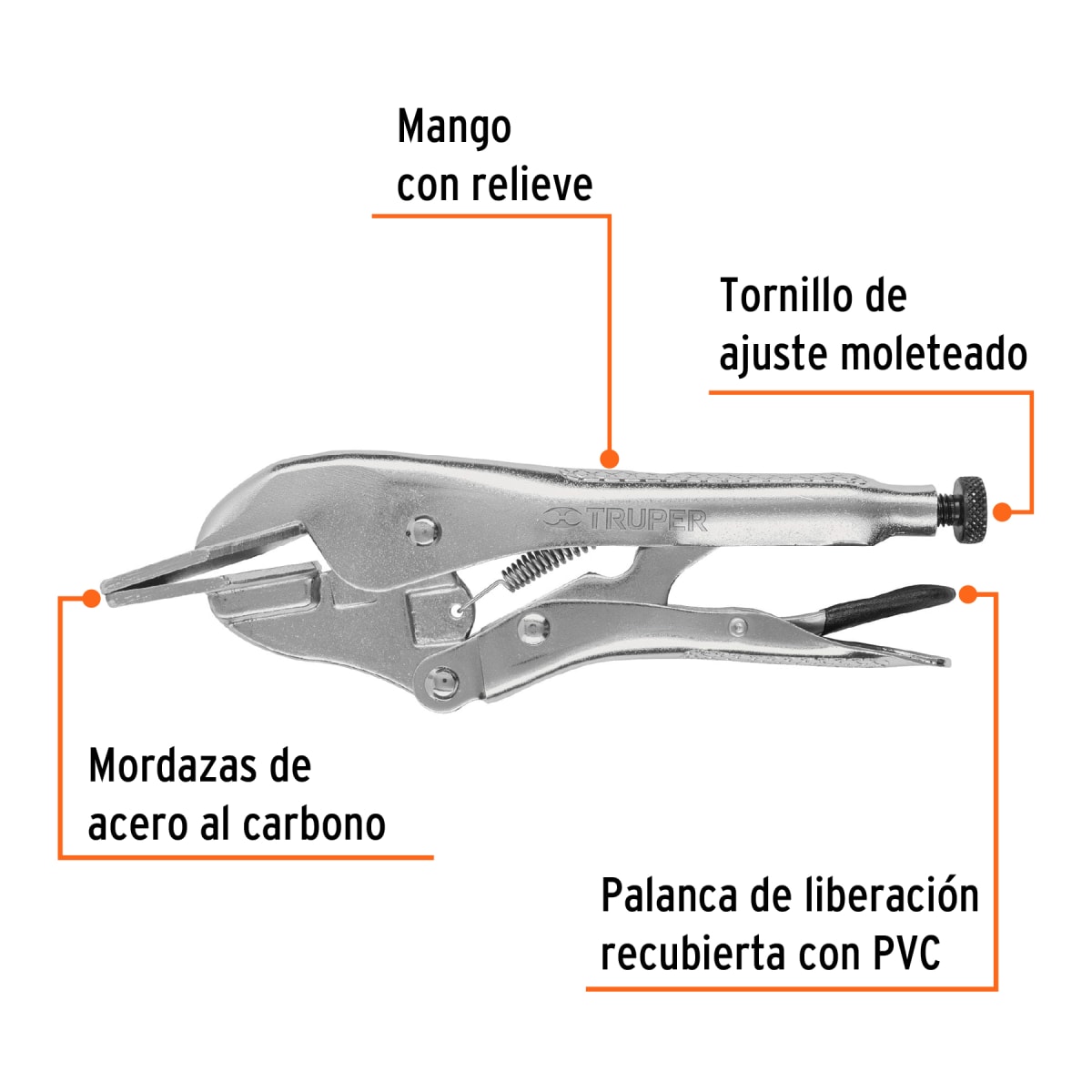Alicate de presión 8'' hojalatera Truper3
