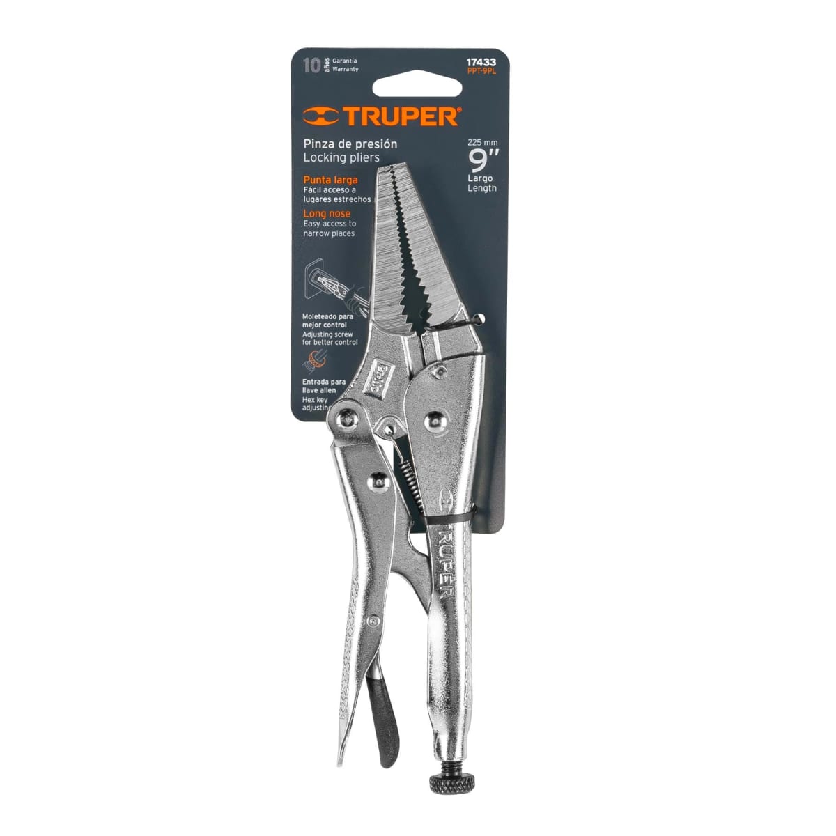 Allicate de presion punta larga 9'' Truper5