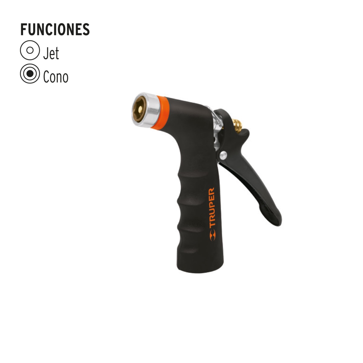 Pistola para riego de 2 funciones metálica con recubrimiento Truper3
