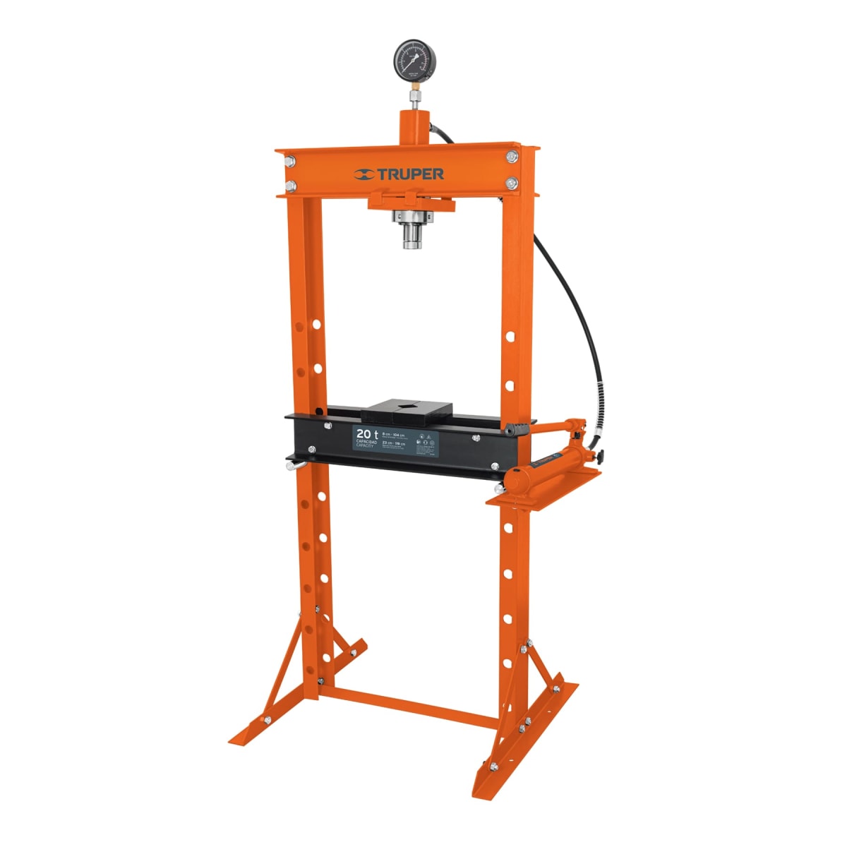 Prensa hidraulica tipo H con piston 20 toneladas Truper1