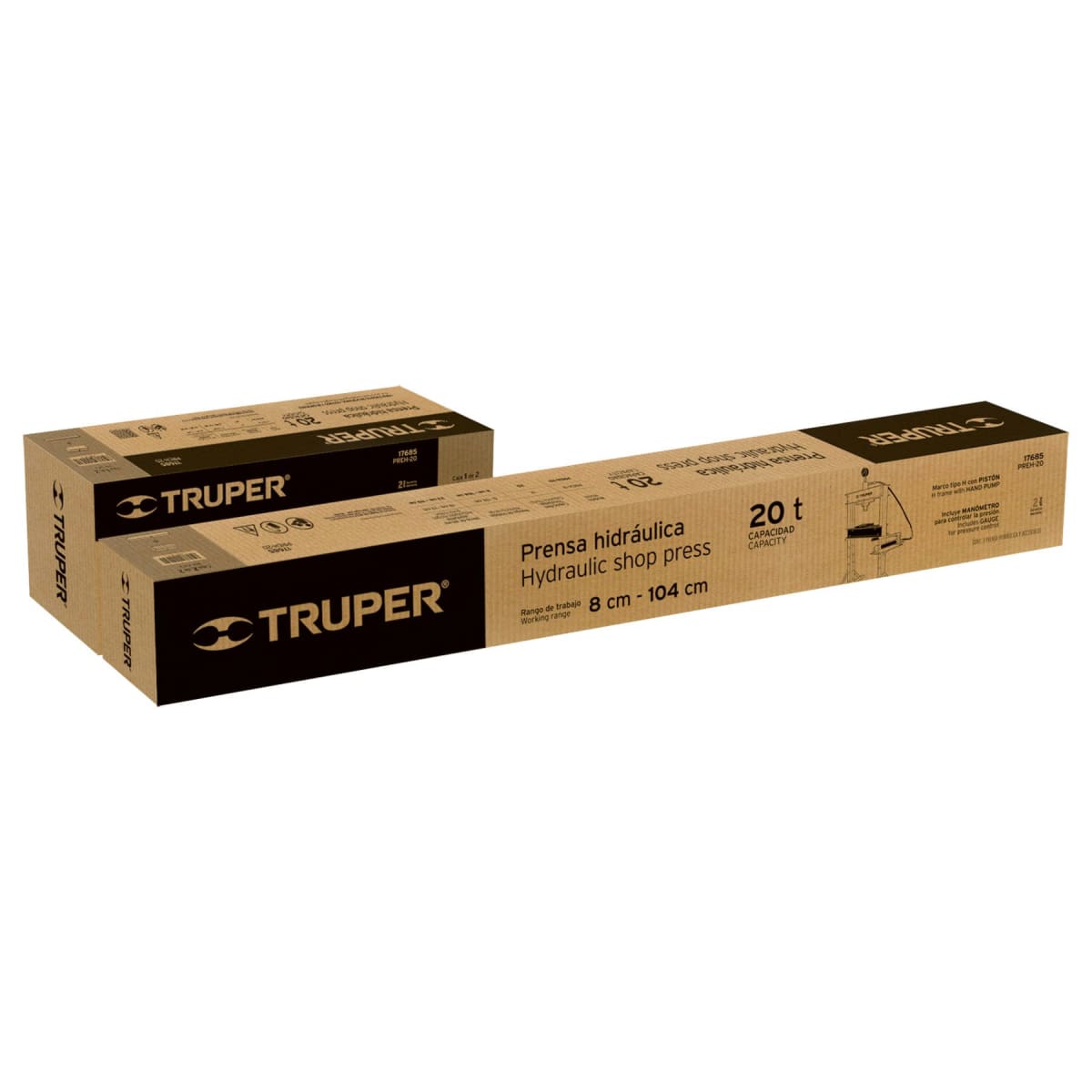 Prensa hidraulica tipo H con piston 20 toneladas Truper4