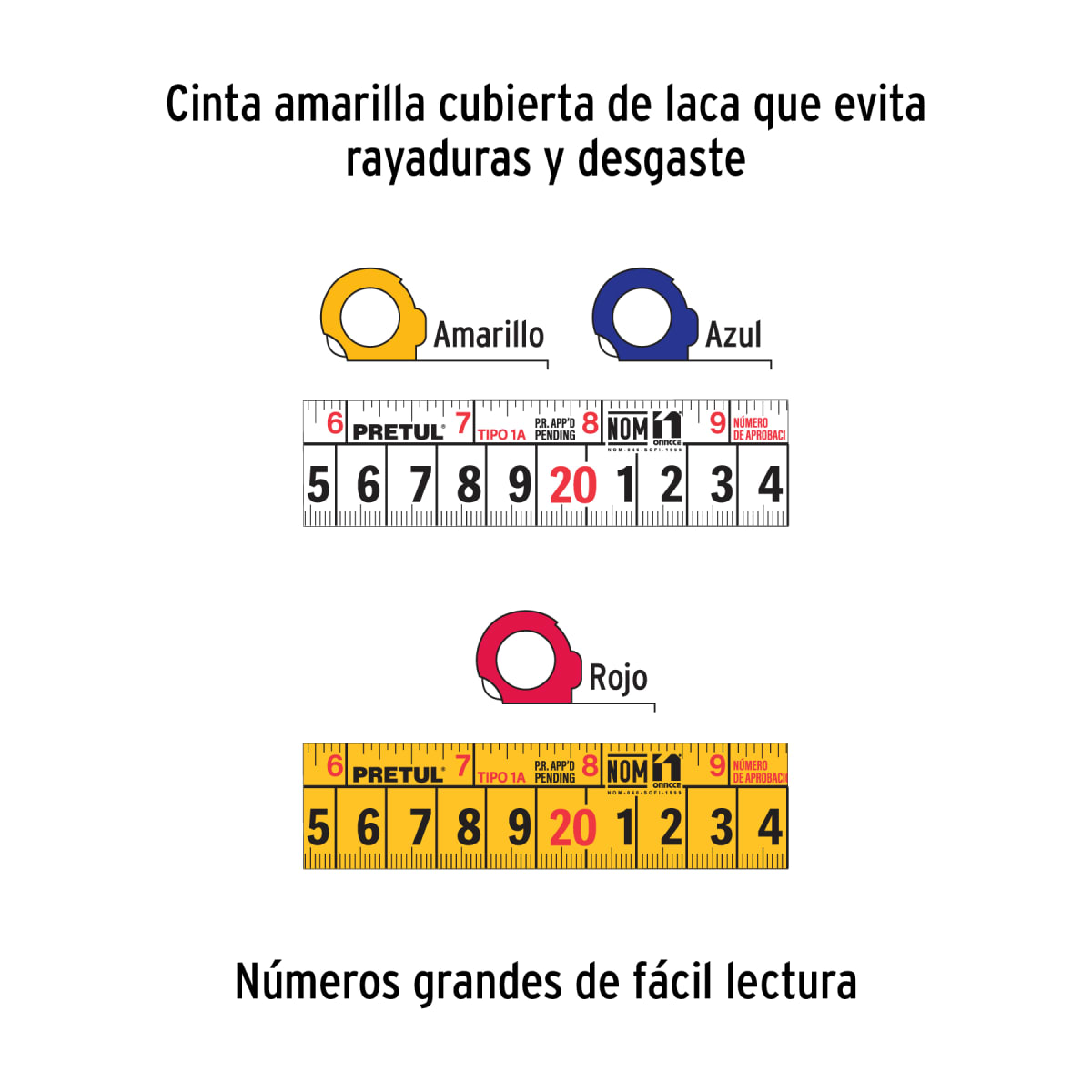 Wincha 8 m cinta 25 mm, a granel por unidad, Pretul2