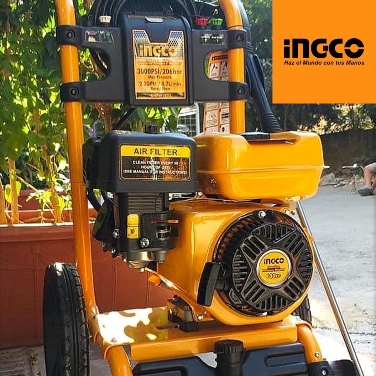 Hidrolavadora Industrial 3100 PSI 214 Bar a Gasolina Ingco6
