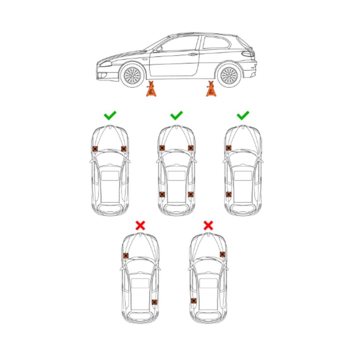 Caballete de 12 toneladas 2 piezas torre para auto Truper4