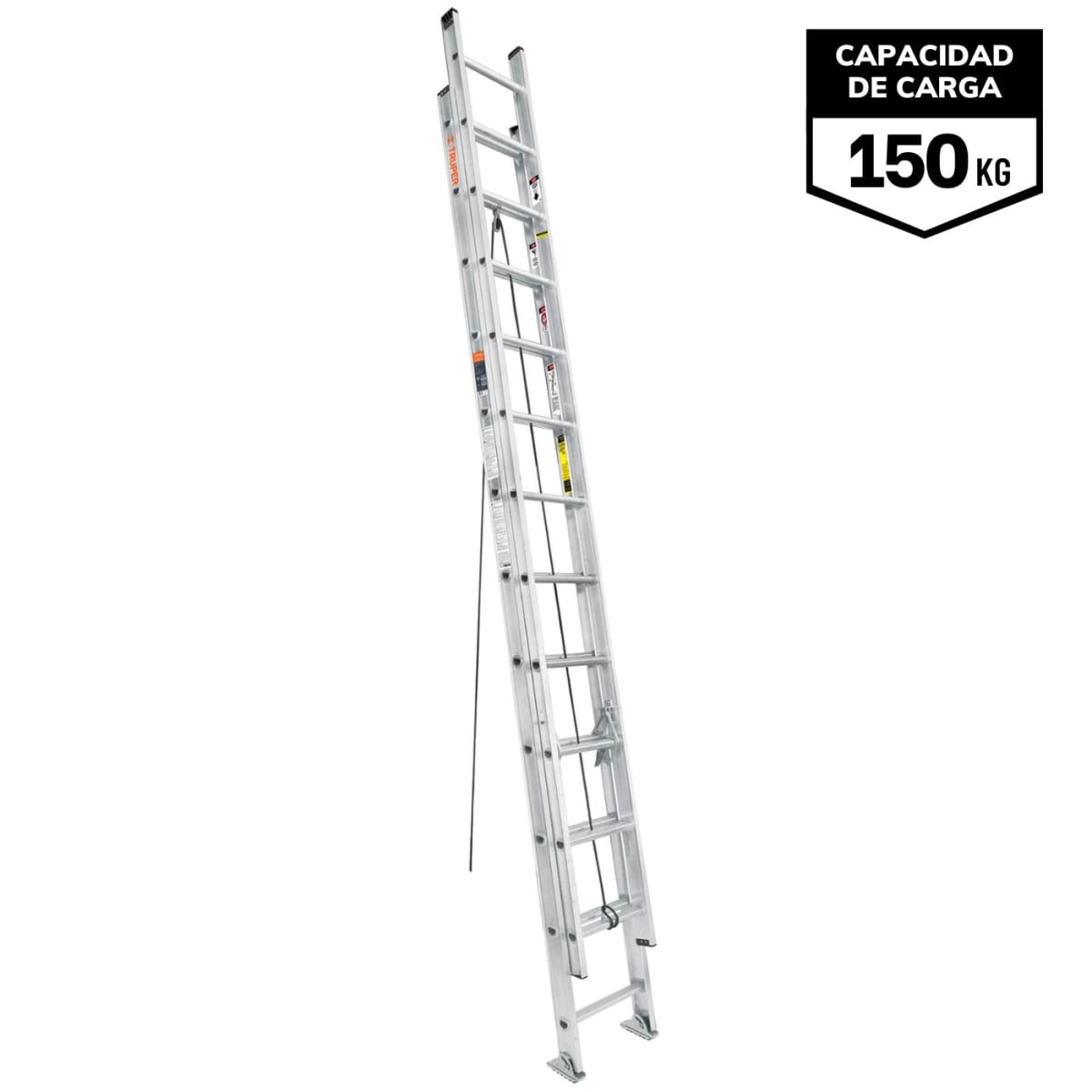 Escalera Telescópica 24 peldaños Soporta 150 Kg Truper1