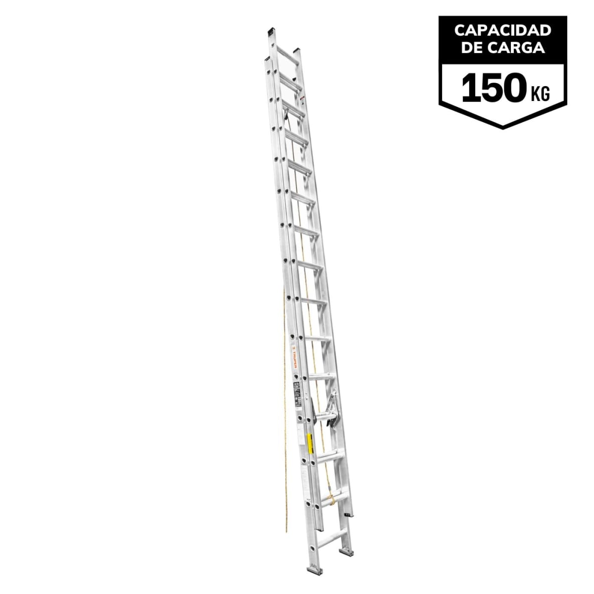 Escalera Telescópica 28 peldaños Soporta 150 Kg Truper1
