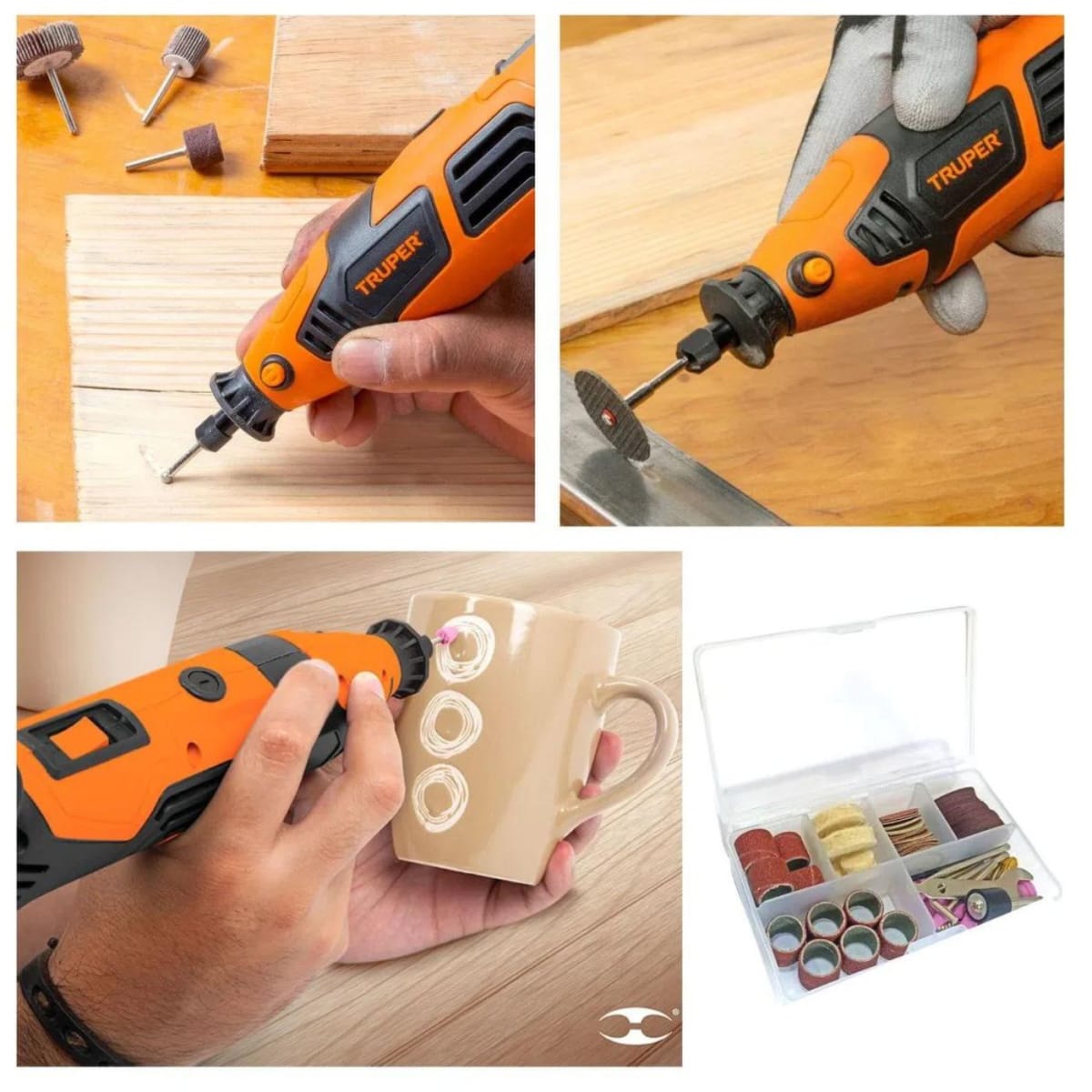 Mini rectificadora profesional 150 W Truper5