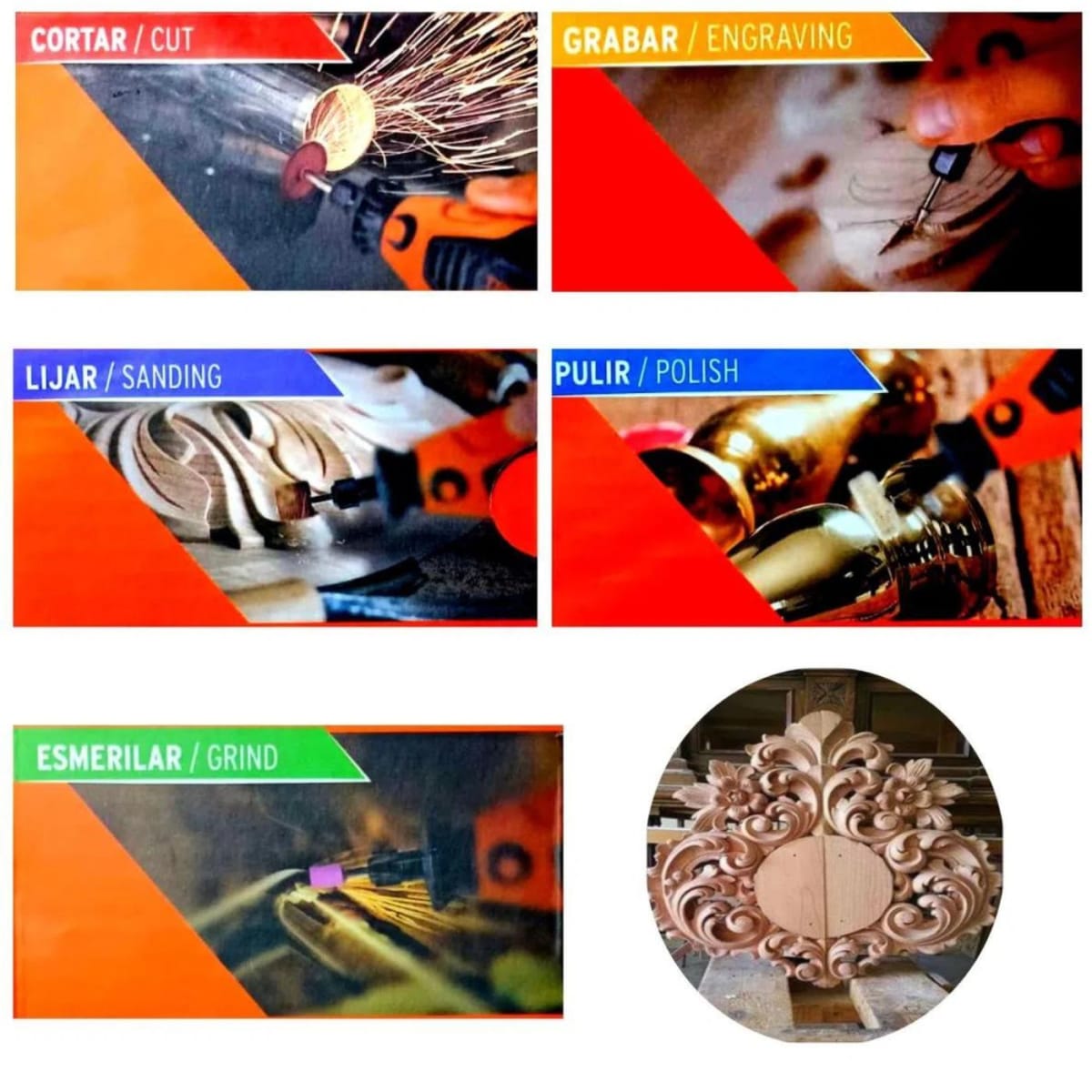 Mini rectificadora profesional 150 W Truper6