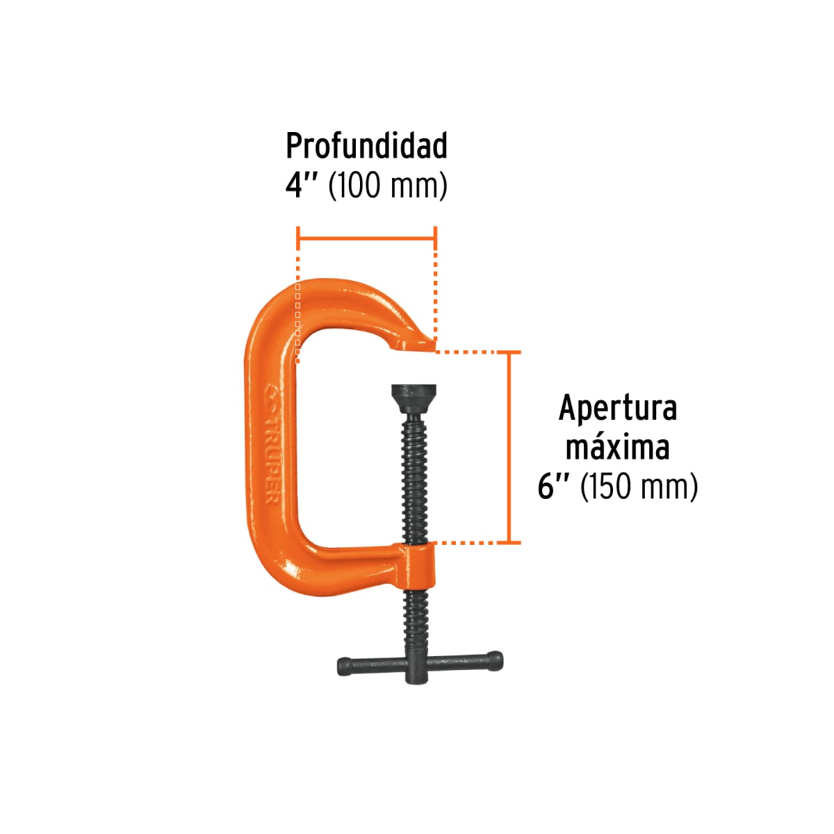 Prensa 6'' forjada en acero. uso industrial. truper2