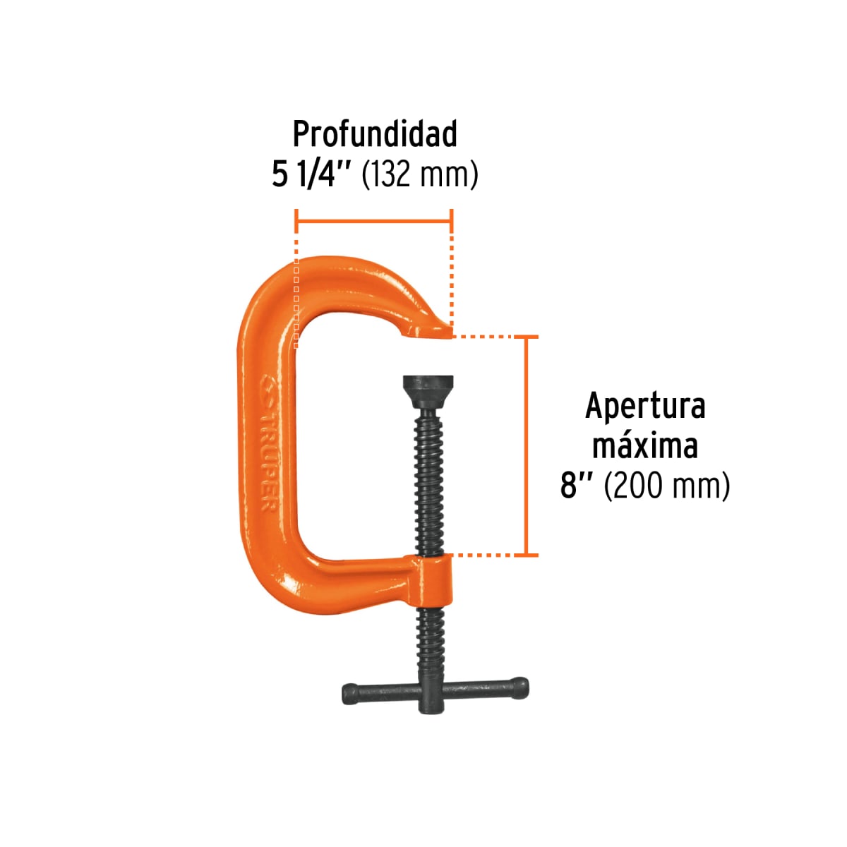 Prensa 8'' forjada en acero. uso industrial. truper2