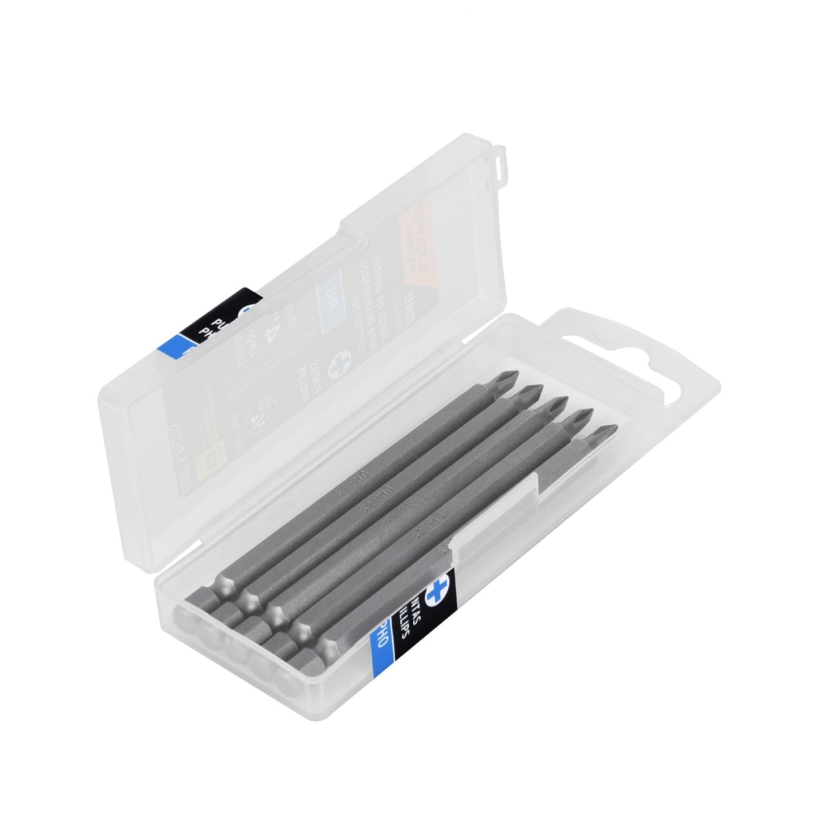 Estuche con 5 puntas de cruz PH0 largo 4´´, Truper Expert1