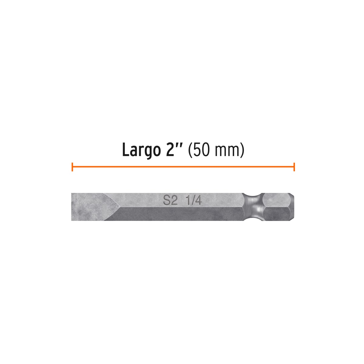 Estuche con 5 puntas planas de 1/4´´ largo 2´´, Truper Expert3