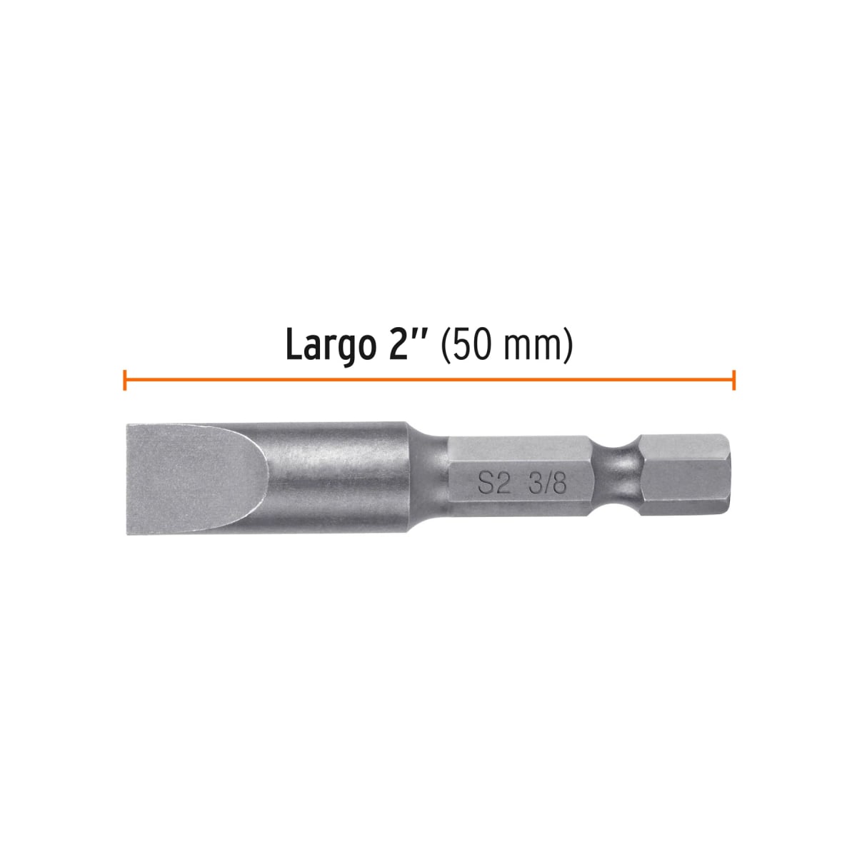 Estuche con 5 puntas planas de 3/8´´ largo 2´´, Truper Expert3