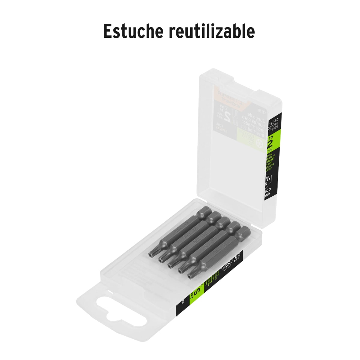 Estuche con 5 puntas torx T20 con seguro largo 2´´, Expert Truper4