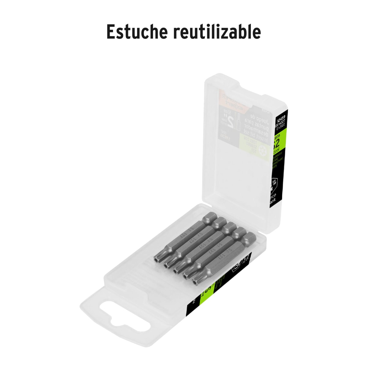Estuche con 5 puntas torx T27 con seguro largo 2´´, Expert Truper4