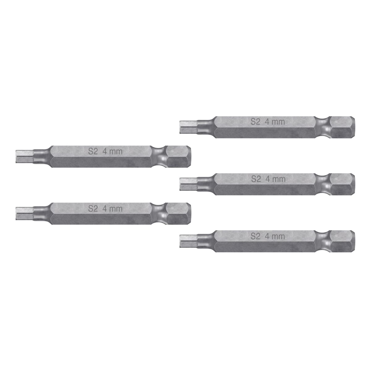 Estuche con 5 puntas hexagonales de 4 mm largo 2'' Truper Expert2