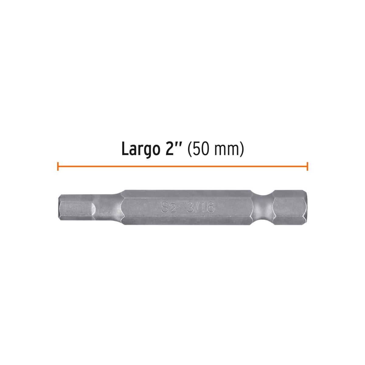 Estuche con 5 puntas hexagonales de 3/16mm largo 2´´, Expert Truper3