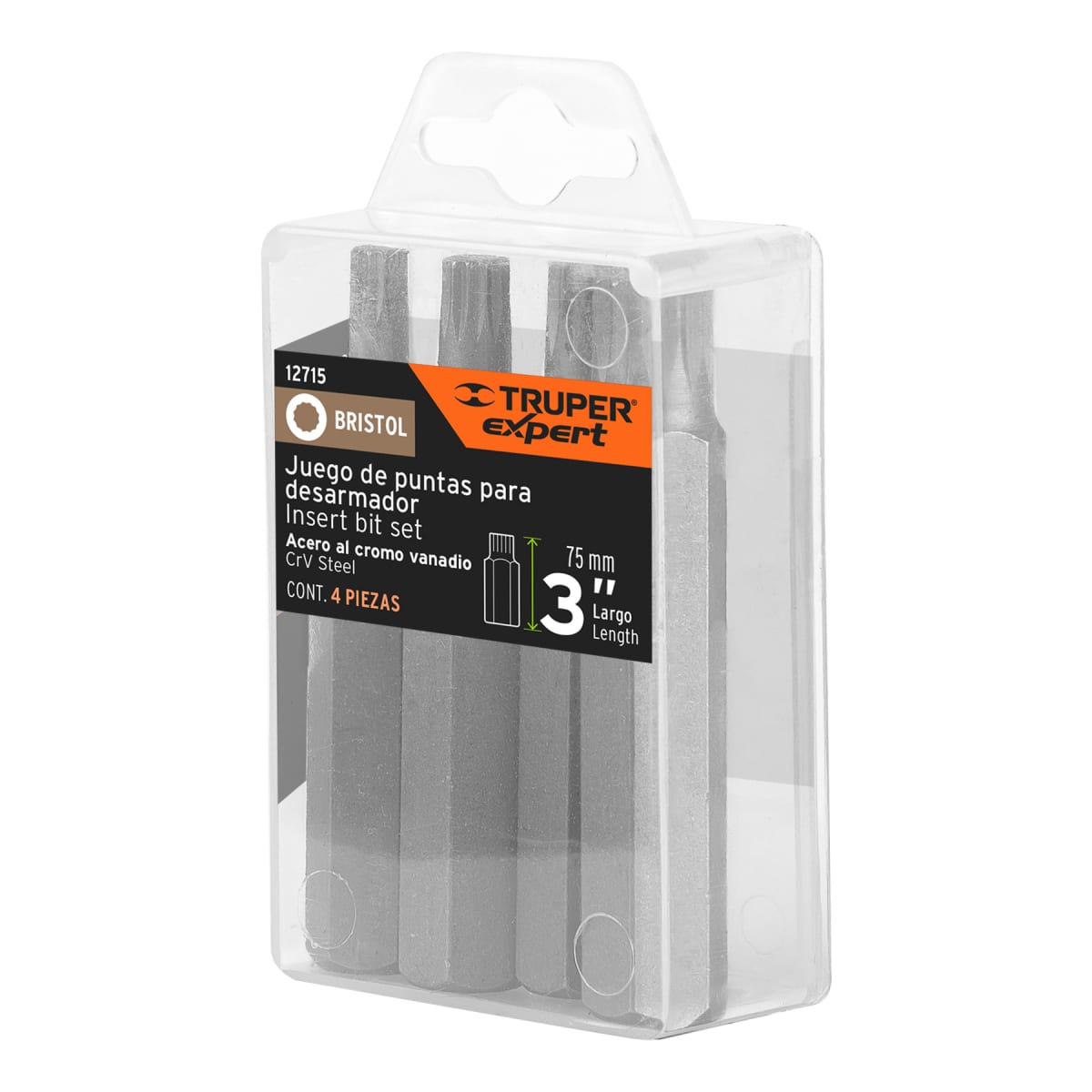 Juego de 4 puntas bristol combinadas largo 3´´, Expert Truper5