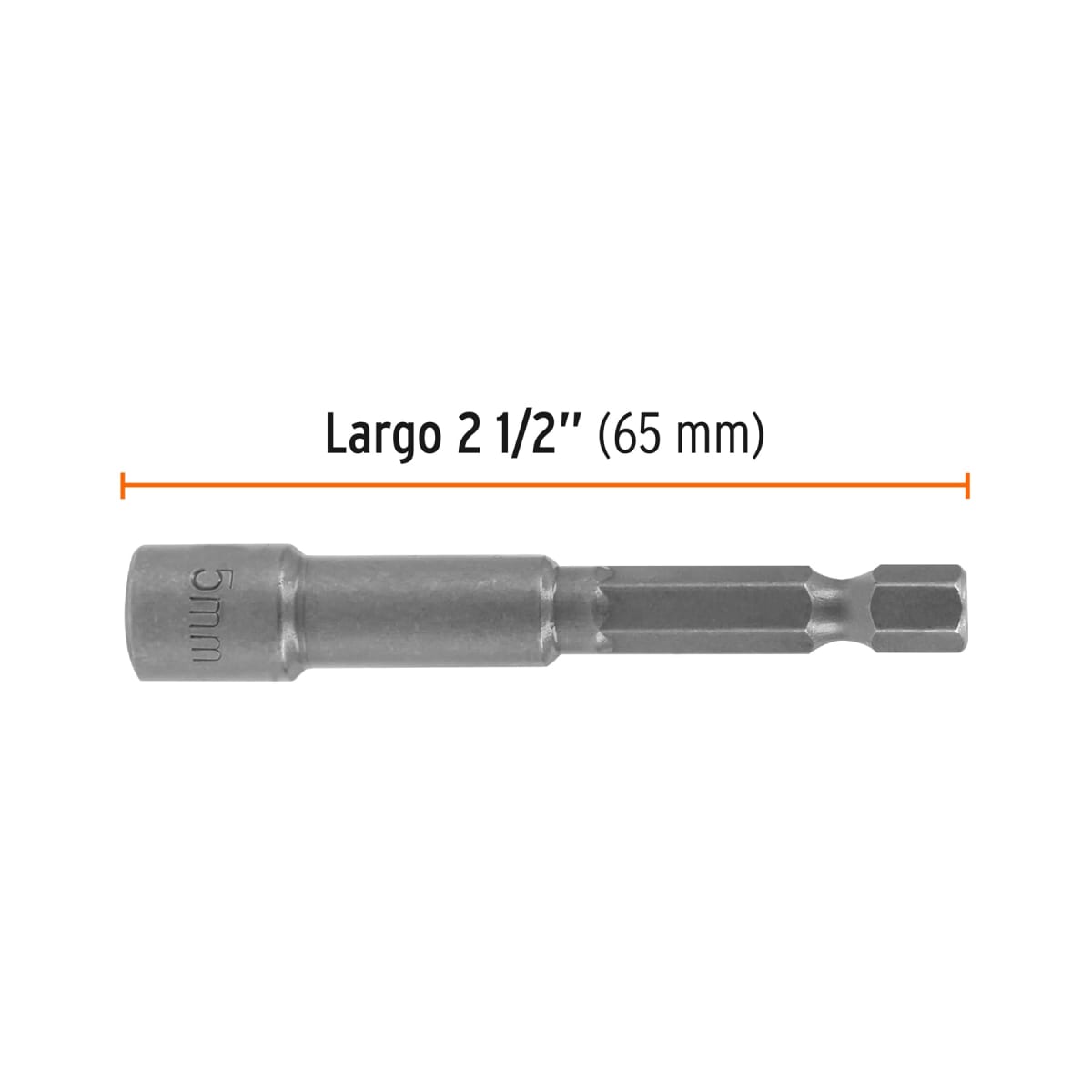 Estuche con 5 dados magnéticos de 5 mm largo 2´´, Expert Truper4