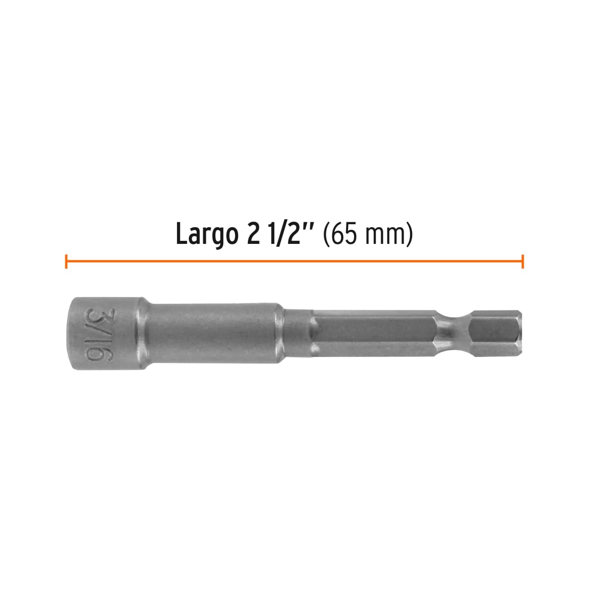 Estuche con 5 dados magnéticos de 3/16´´ largo 2´´, Expert Truper4