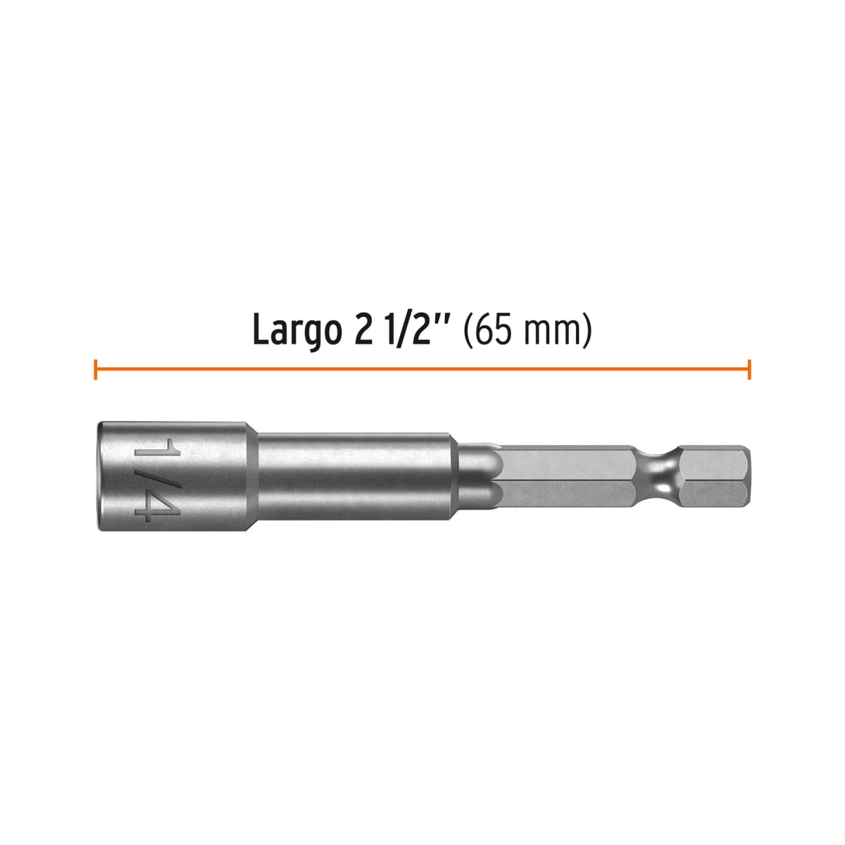 Estuche con 5 dados magnéticos de 1/4´´ largo 2´´, Expert Truper4
