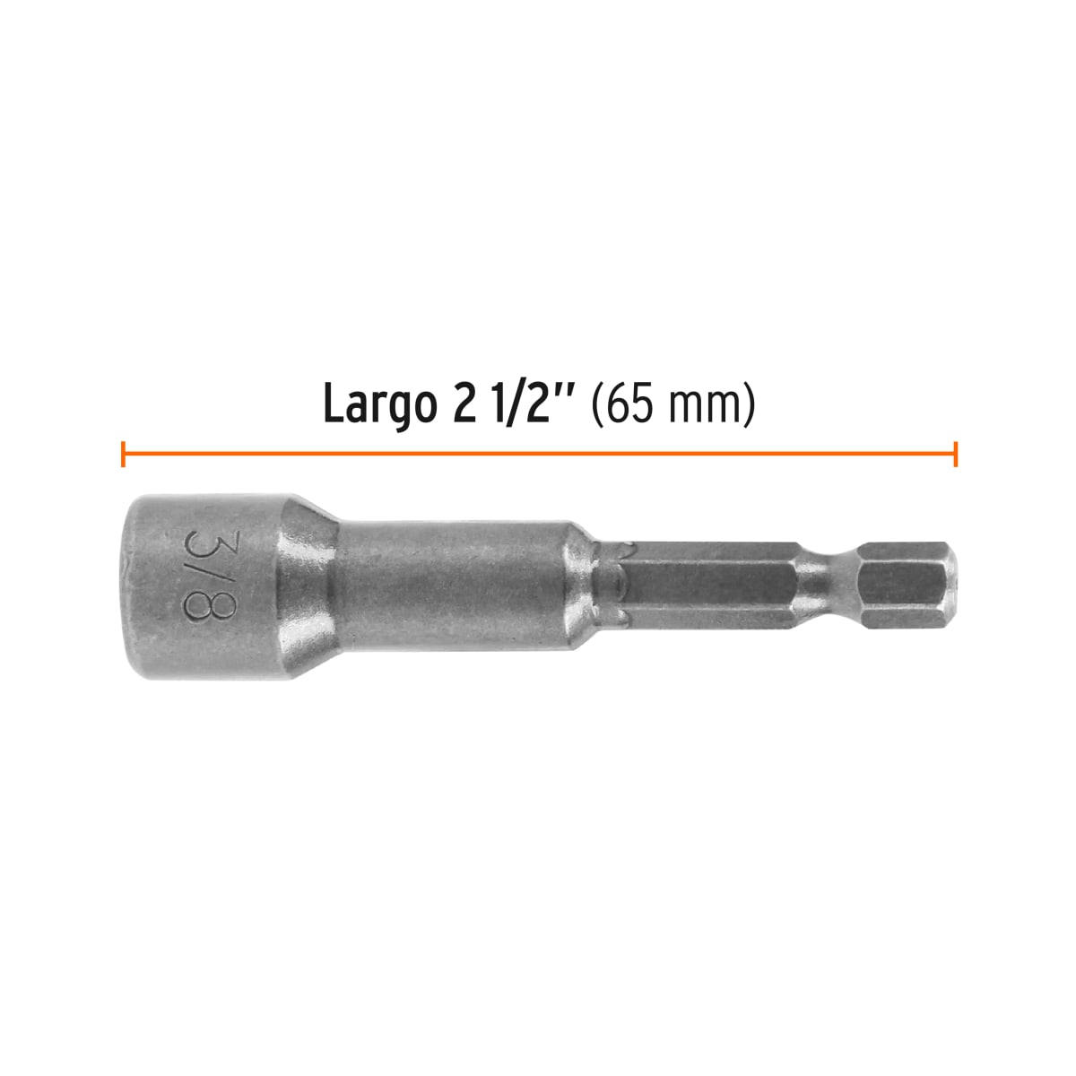 Estuche con 5 dados magnéticos de 3/8´´ largo 2´´, Expert Truper4
