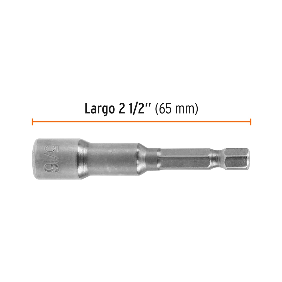 Estuche con 5 dados magnéticos de 5/16´´ largo 2´´, Expert Truper4
