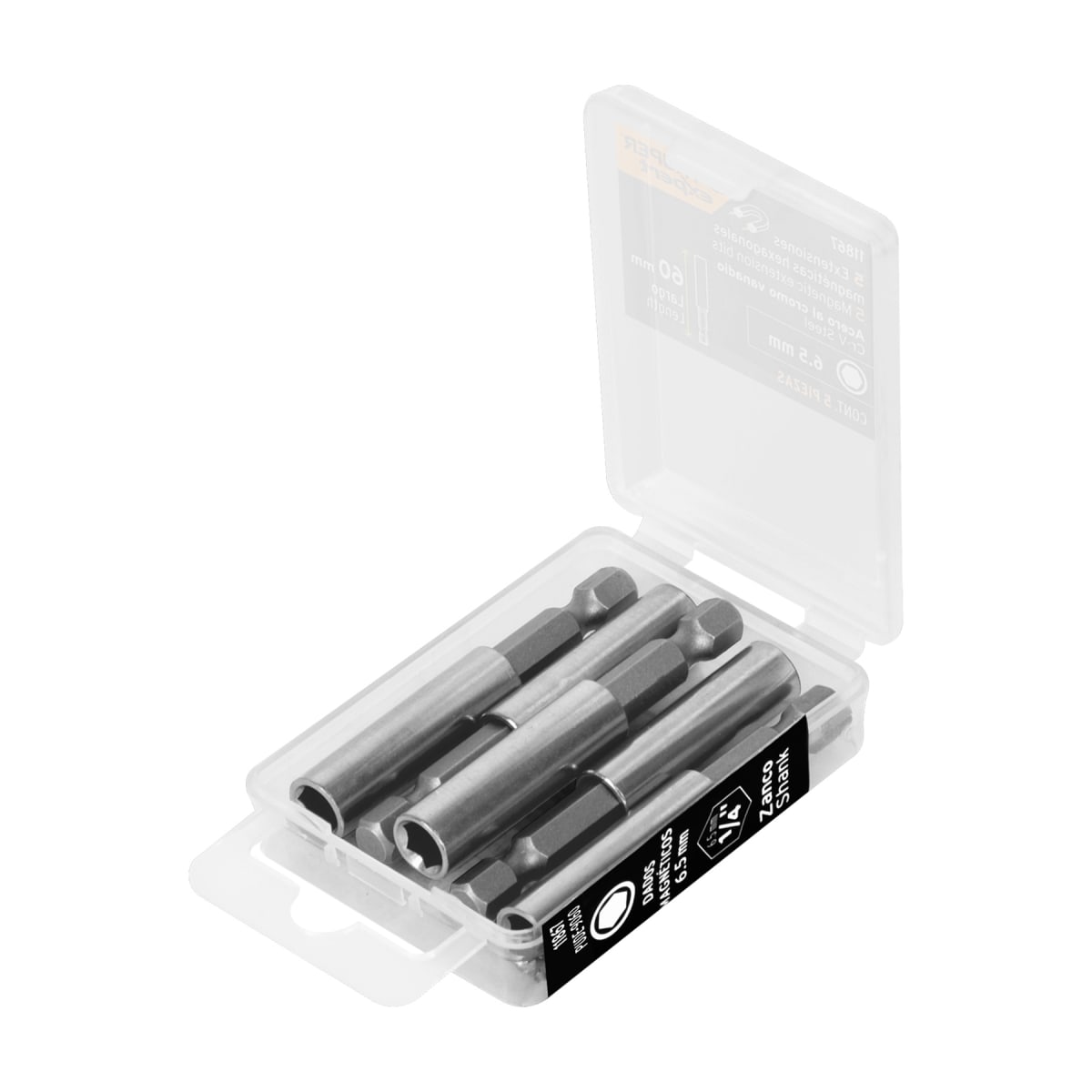 Estuche con 5 extensiones de 60 mm magnéticas Truper Expert1
