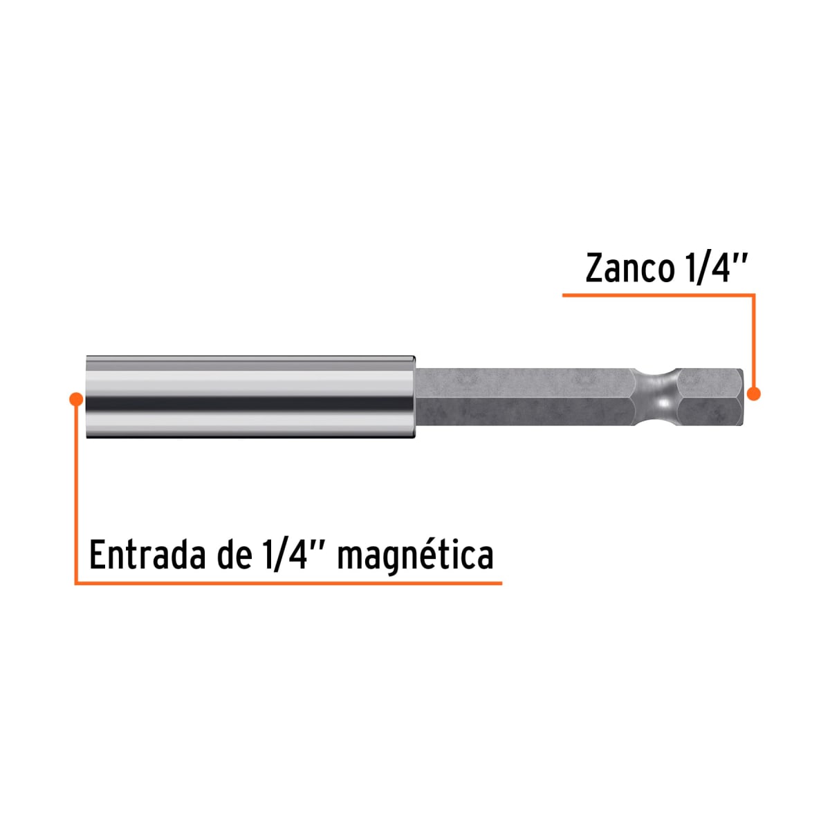 Estuche con 5 extensiones de 70 mm magnéticas Truper Expert5