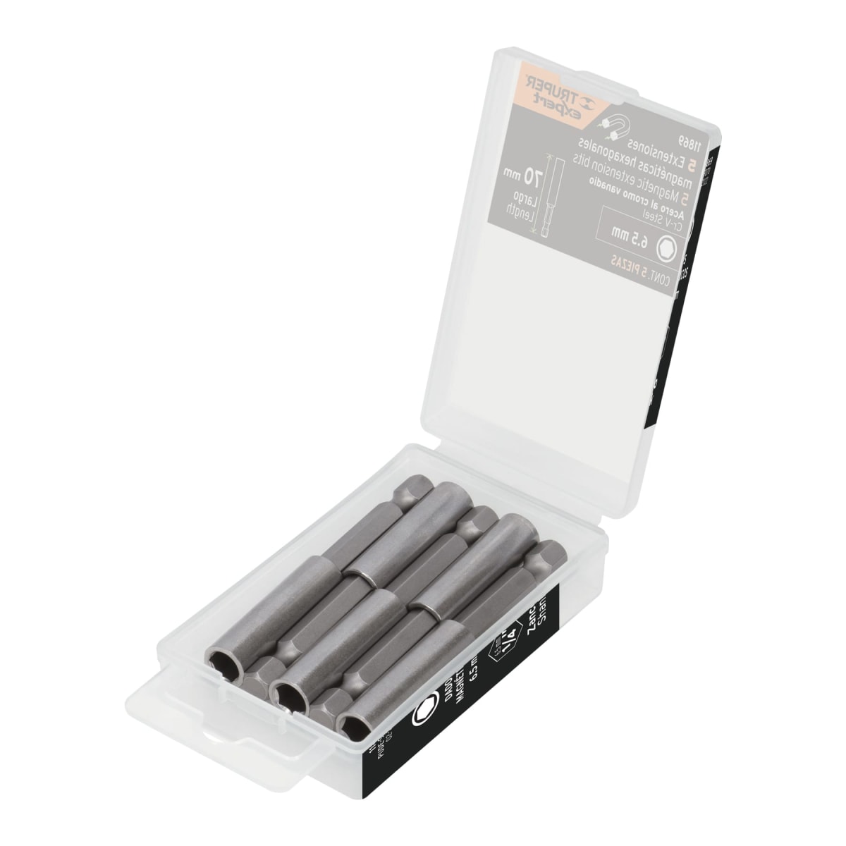 Estuche con 5 extensiones de 70 mm magnéticas Truper Expert1