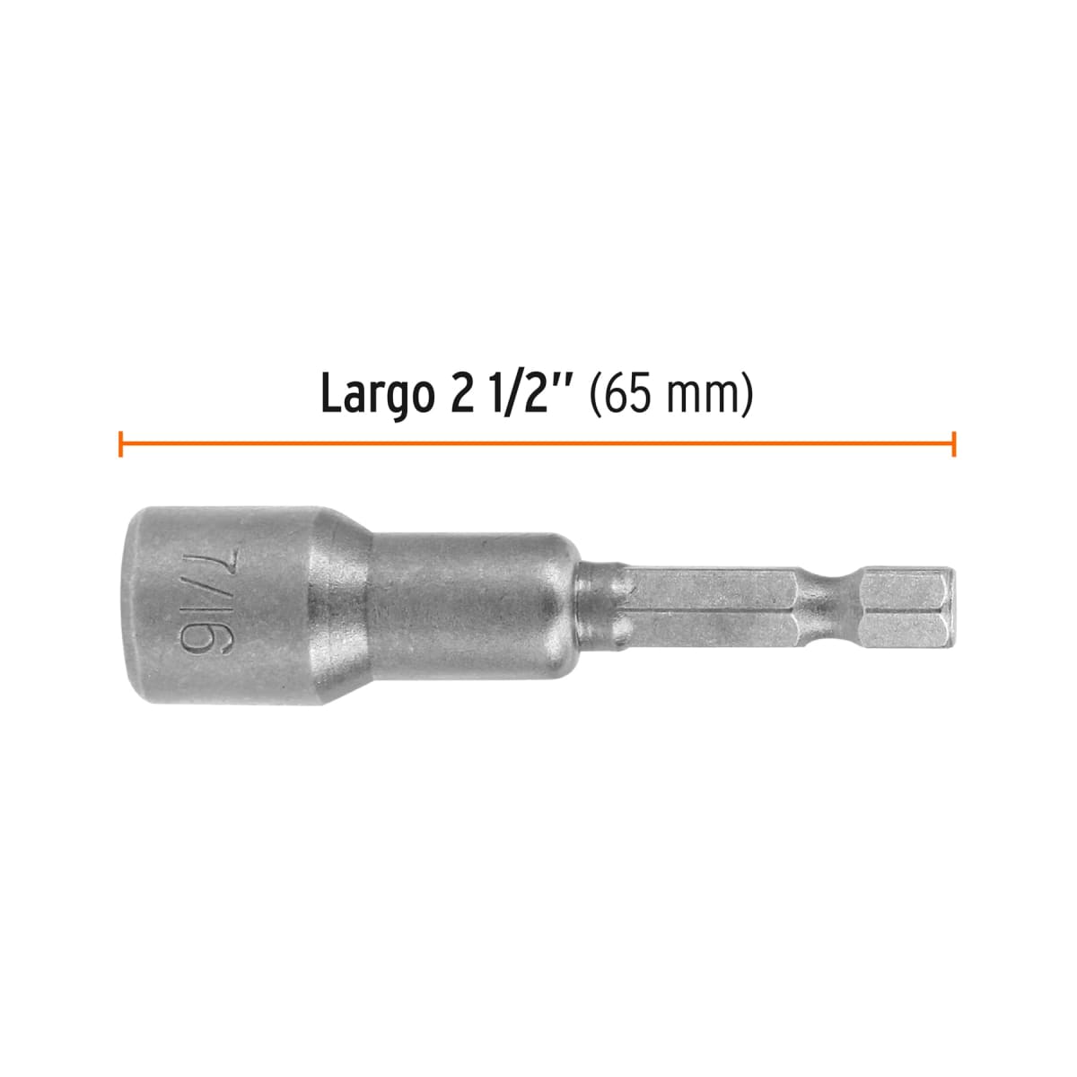 Estuche con 5 dados magnéticos de 7/16´´ largo 2´´, Expert Truper4
