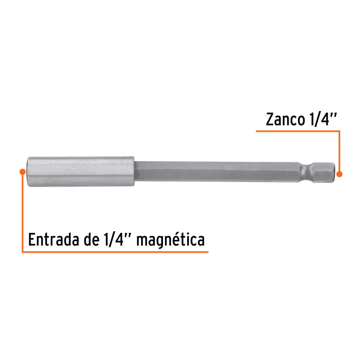 Estuche con 5 extensiones de 100 mm magnéticas Truper Expert4