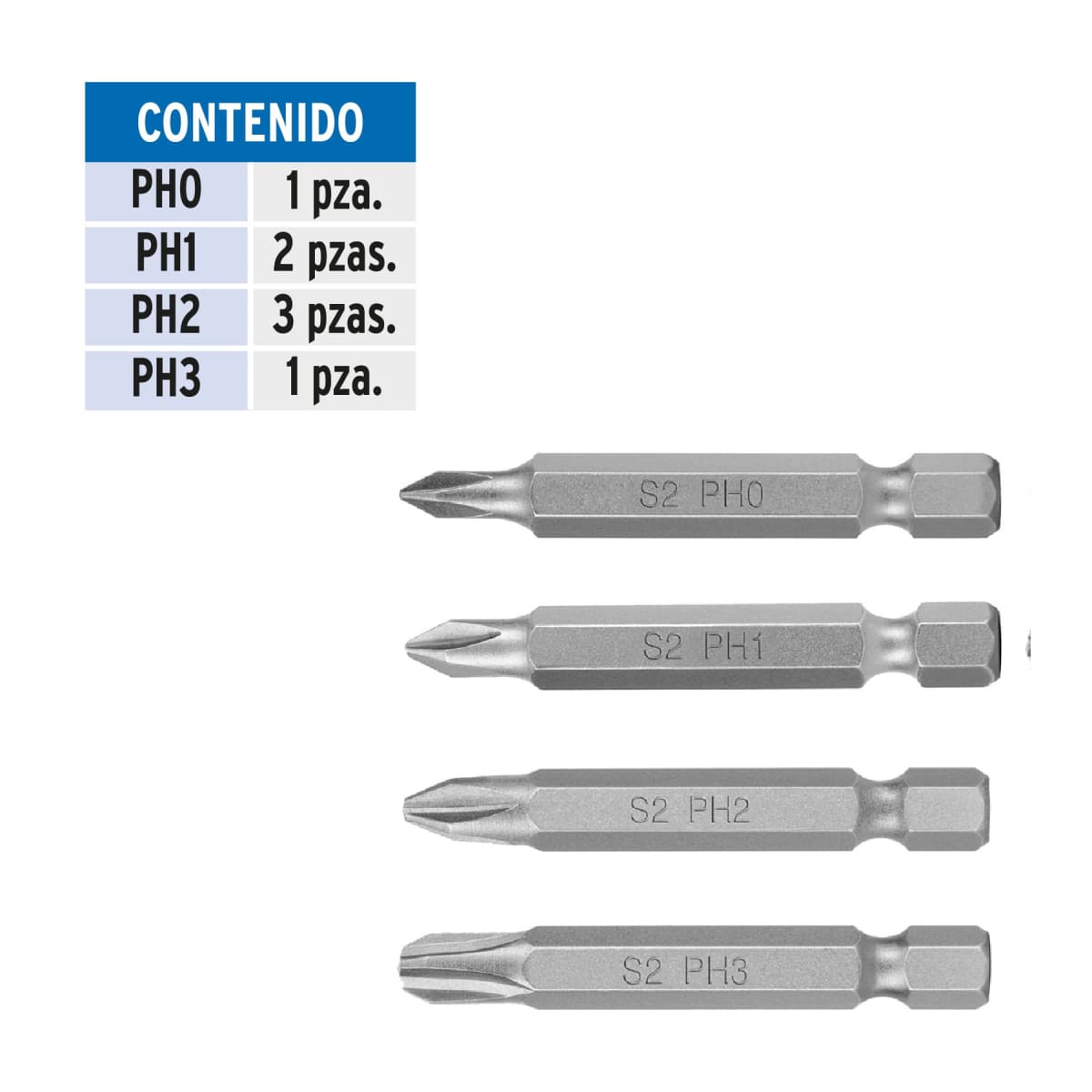 Juego de 7 puntas de cruz combinadas largo 2'', Expert Truper4