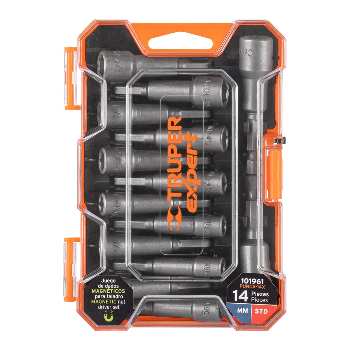 Juego de 14 dados magnéticos para taladro Truper3