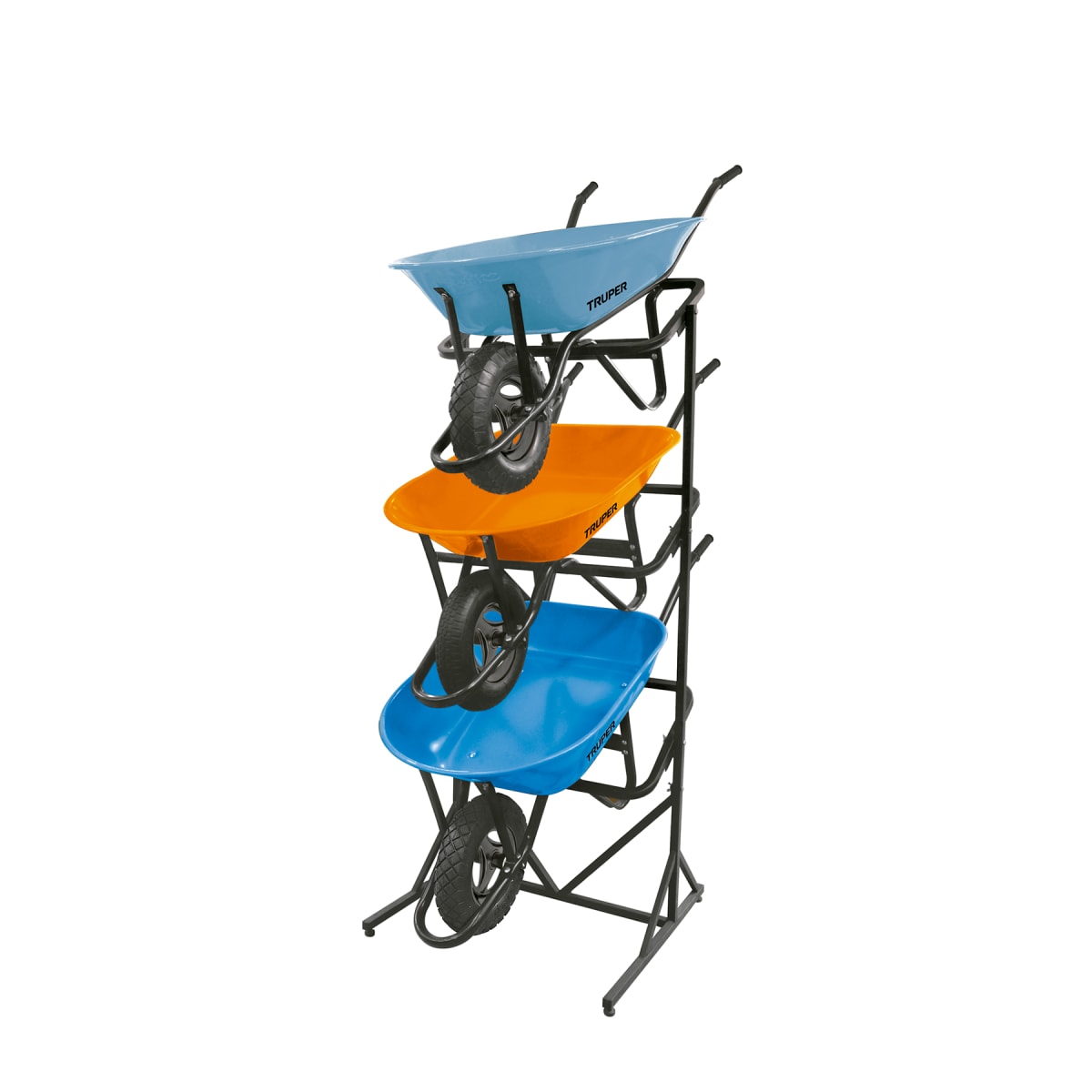 Rack para 3 carretillas estibadas Truper, Truper1