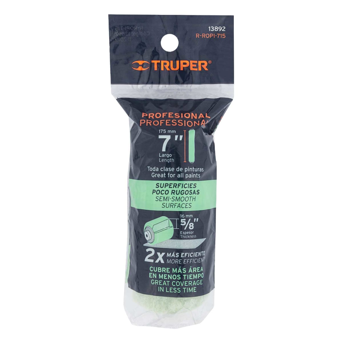 REPUESTO PARA RODILLO 7 PULGADAS ESPESOR 5/8' PROFESIONAL5