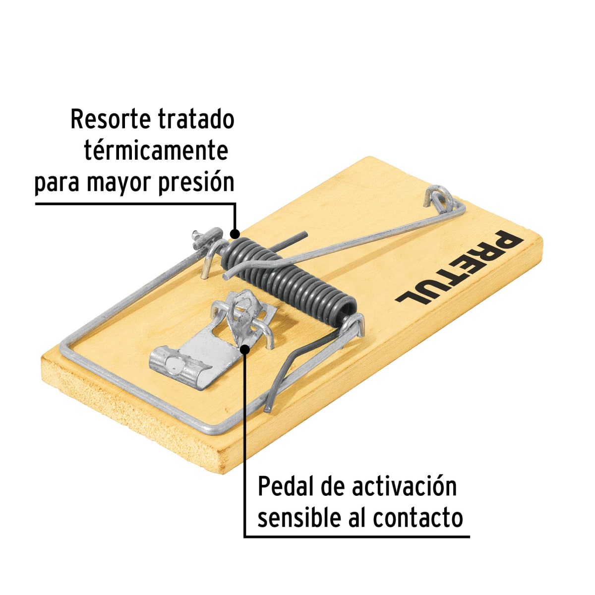 Bolsa con 2 trampas de 4'' de madera para ratón. pretul3