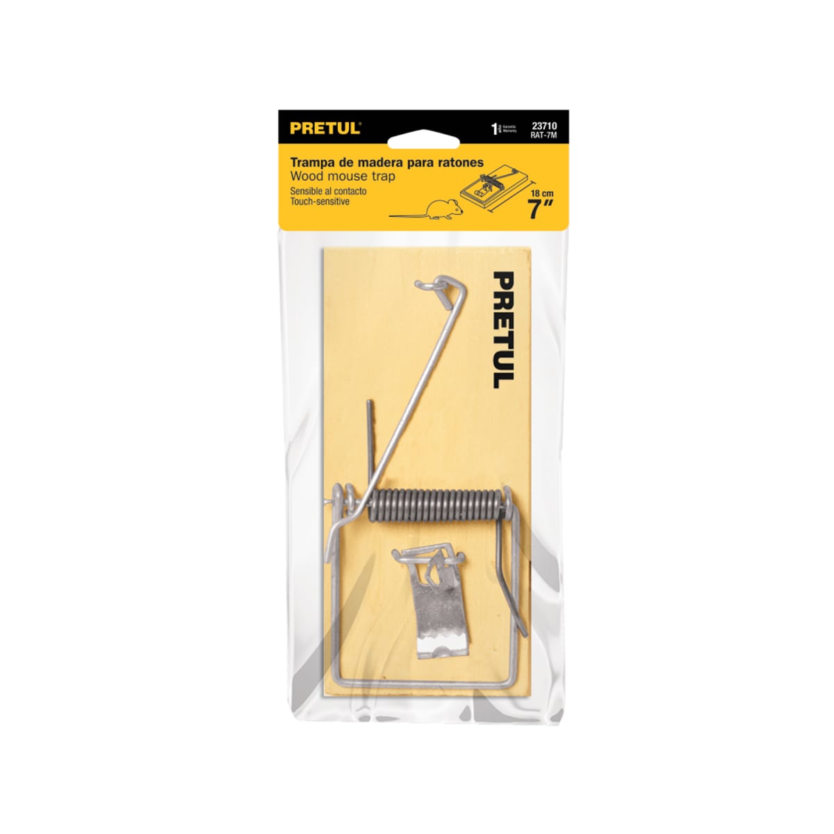 Trampa de madera de 7´´ para ratón, Pretul4