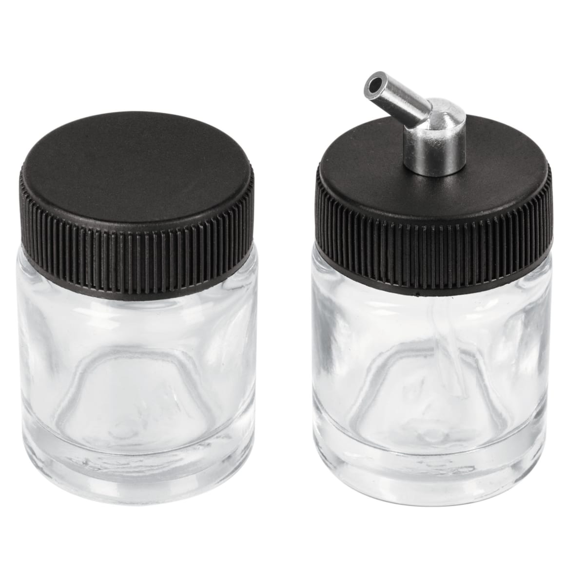 Juego de 2 vasos de 15 ml y adaptador para aerógrafo Truper1