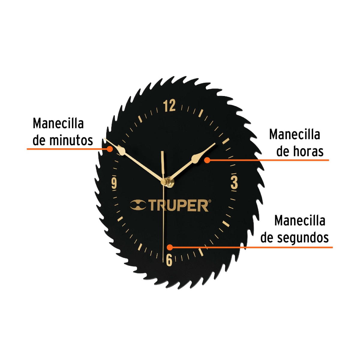 Reloj analógico de pared Truper4