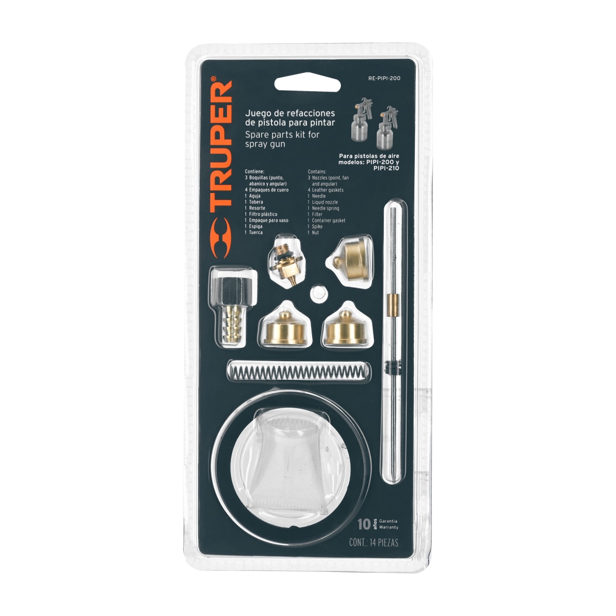Repuestos de pistolas para pintar, PIPI-200, Truper3