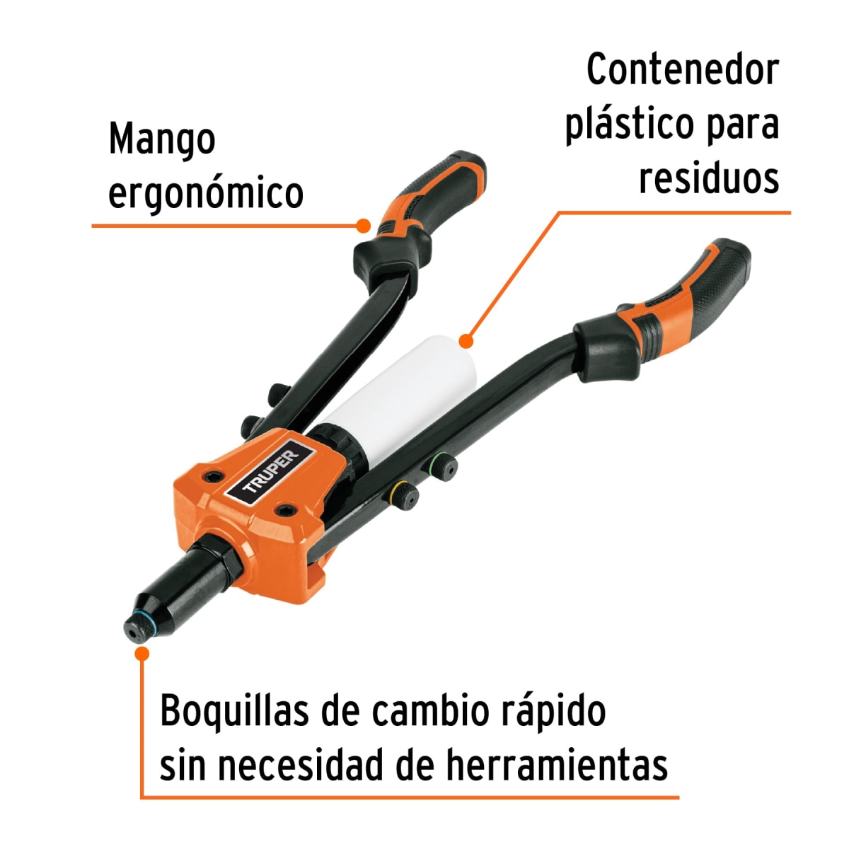 Remachadora de uso rudo tipo tijera 13