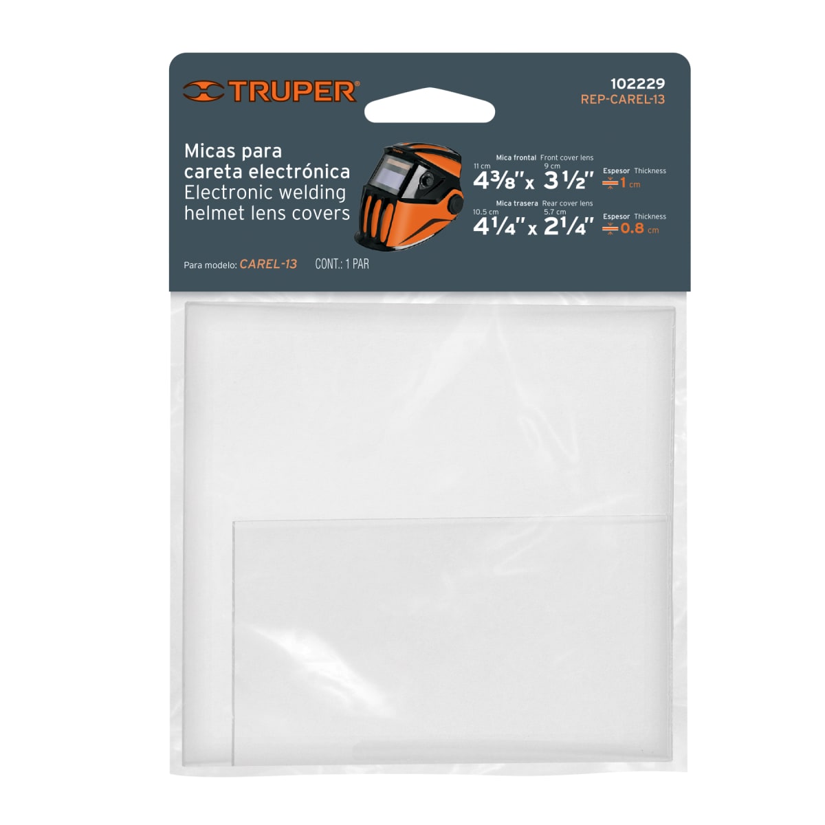Bolsa c/2 micas para careta CAREL-13, TRUPER3