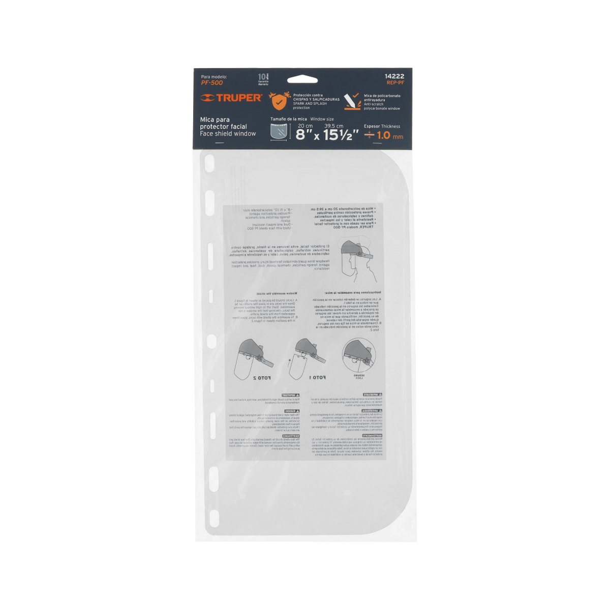 Repuesto para protector facial PF-500, Truper4