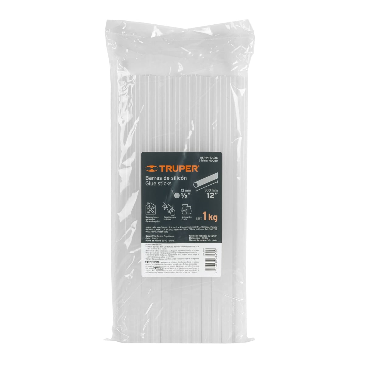 Bolsa con 1 kg de barras de silicona de repuesto para PIPE-1/2 Truper2