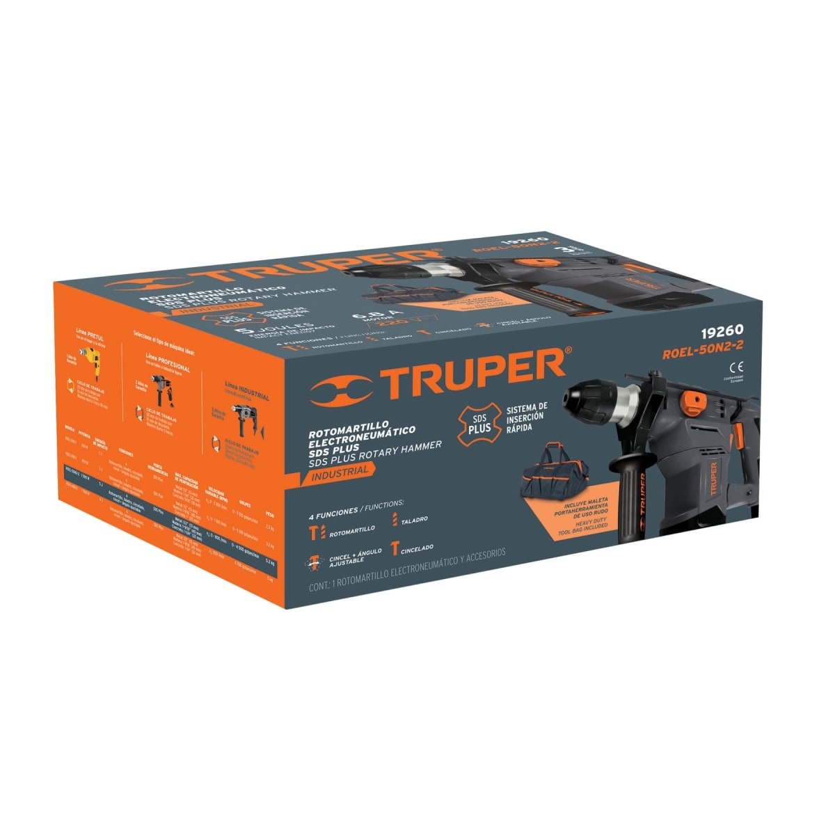 Rotomartillo SDS Plus 1500w 5 Joules Truper5